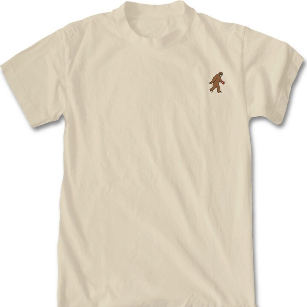 Riot society beige big foot shirt size S